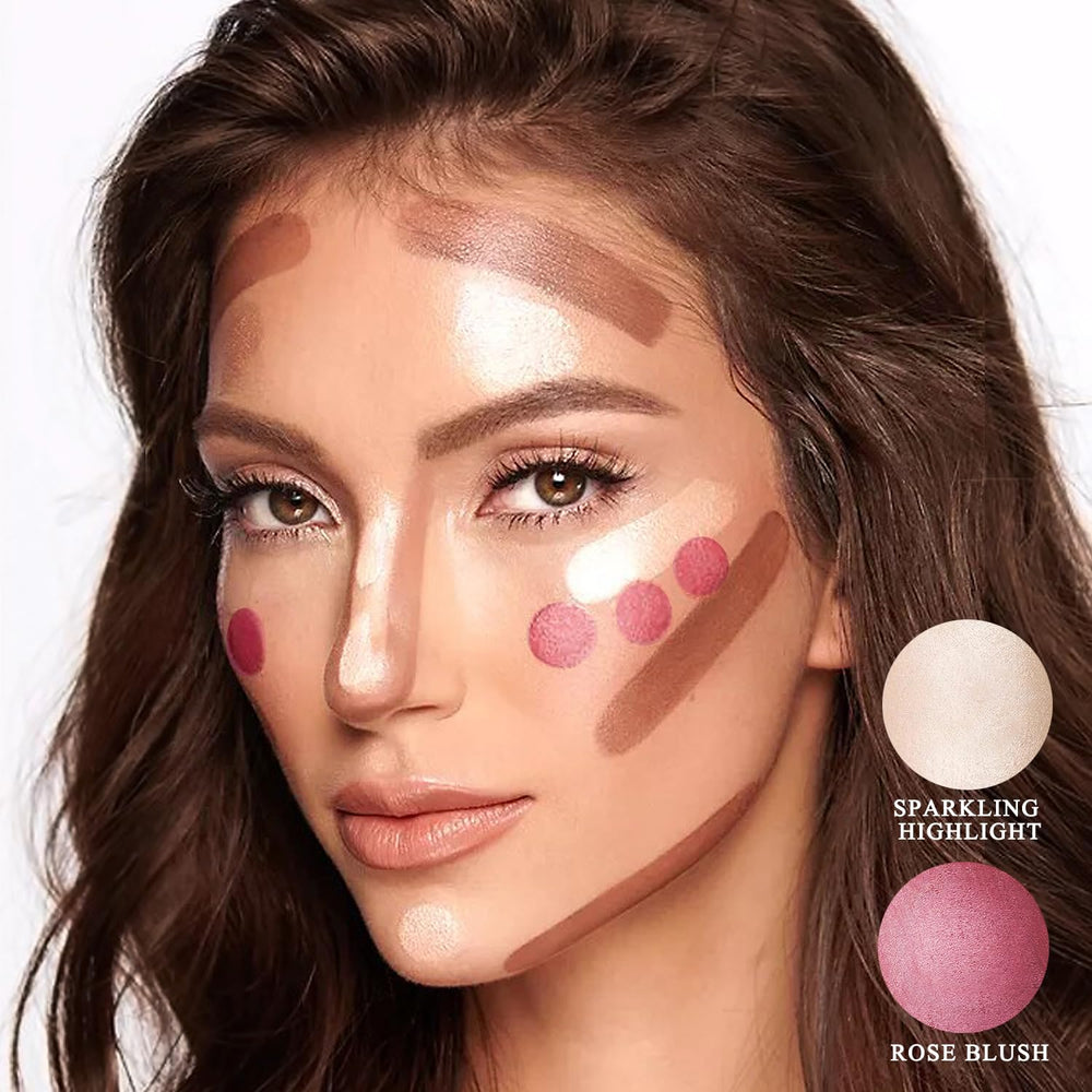 Youngfocus Shimmer Highlighter delivers radiant glow on cheekbones.