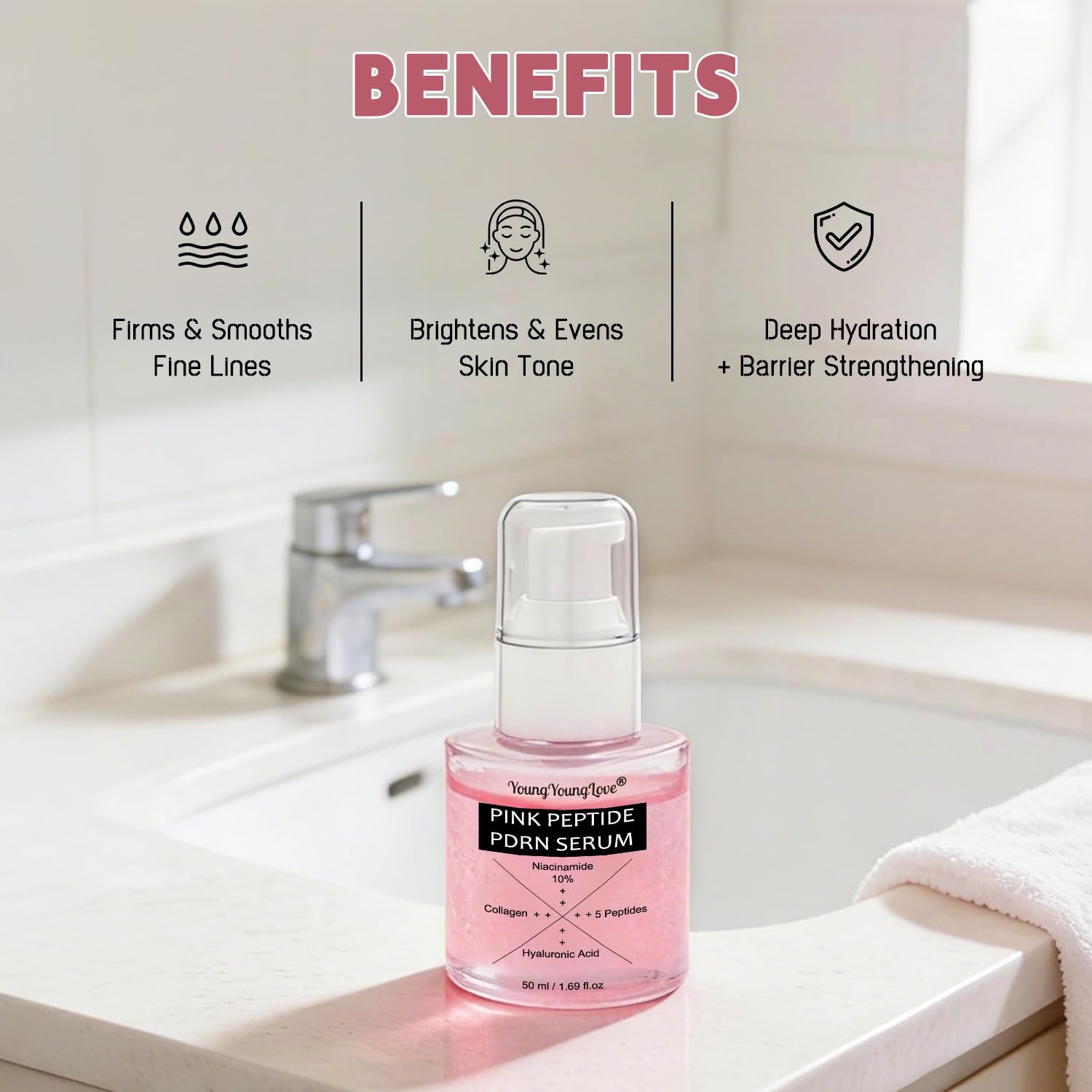 YOUNGYOUNGLOVE product image enhances hydration glow on skin.