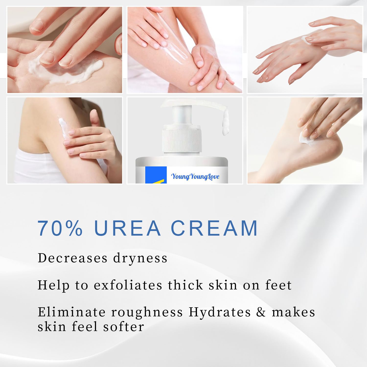 YOUNGYOUNGLOVE Urea Cream 70% with salicylic acid gentle exfoliation.
