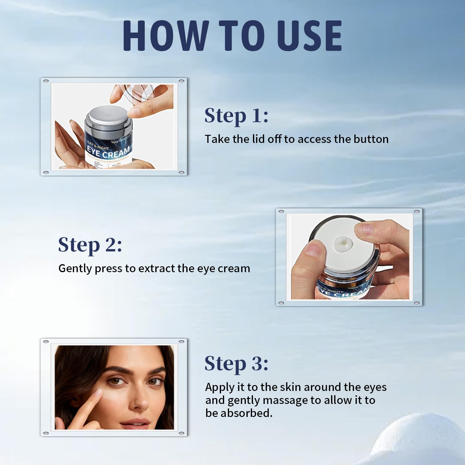 YOUNGYOUNGLOVE morning and night routine with eye cream for consistent care.