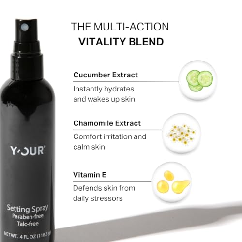 Y'OUR Silk Setting Spray alcohol-free formula for gentle, skin-friendly use