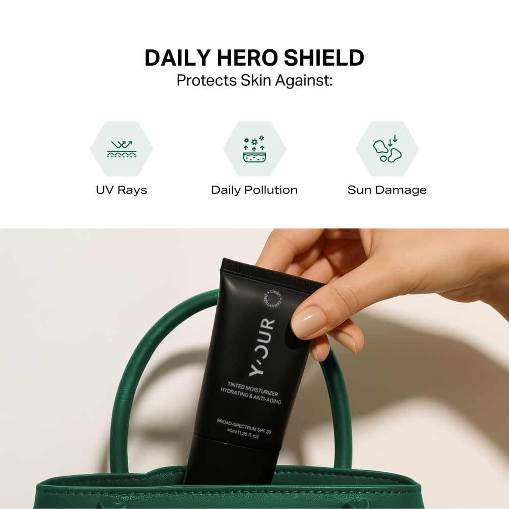 Fragrance-free Y'OUR tinted moisturizer suitable for sensitive skin
