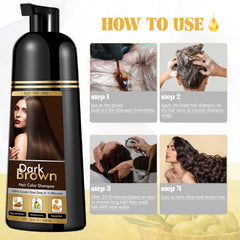 YourTone color swatches showing dark brown semi-permanent shade.