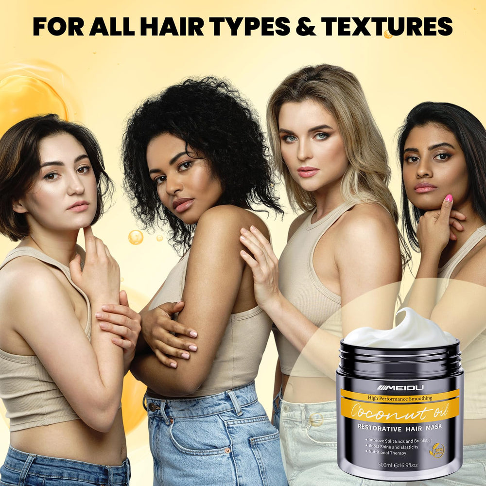 YOURTONE frizz-tamer mask demonstrates smoother-looking strands after use.