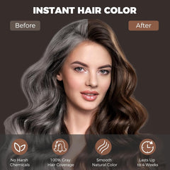 YOURTONE color-dye shampoo applied to dry hair for at home use