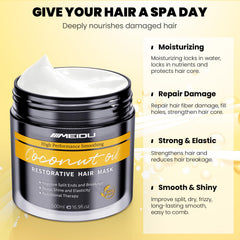 Closeup of YOURTONE Keratin Hair Mask jar showing rich, creamy conditioning texture.