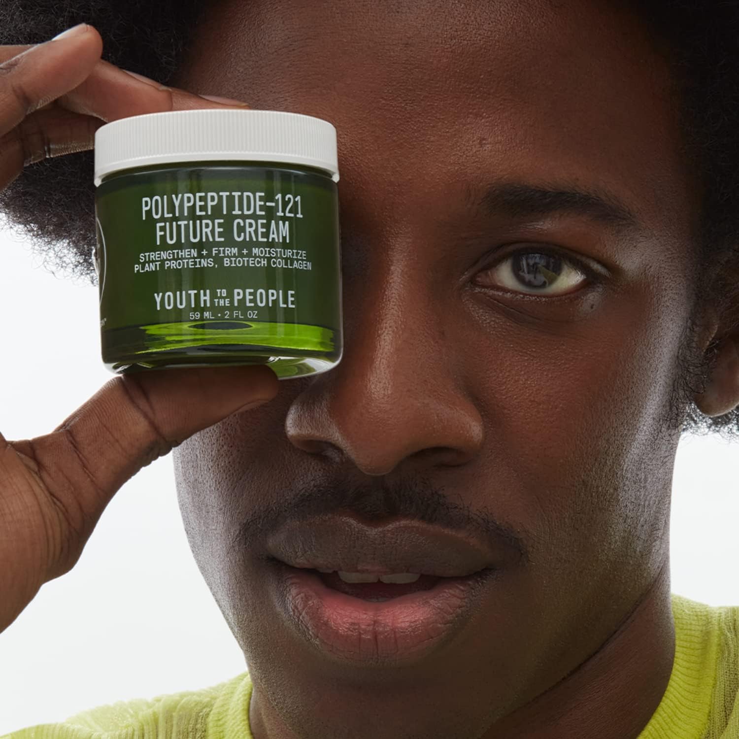 Youth To The People 121-Polypeptide Future Cream fragrance-free packaging suits sensitive skin users.