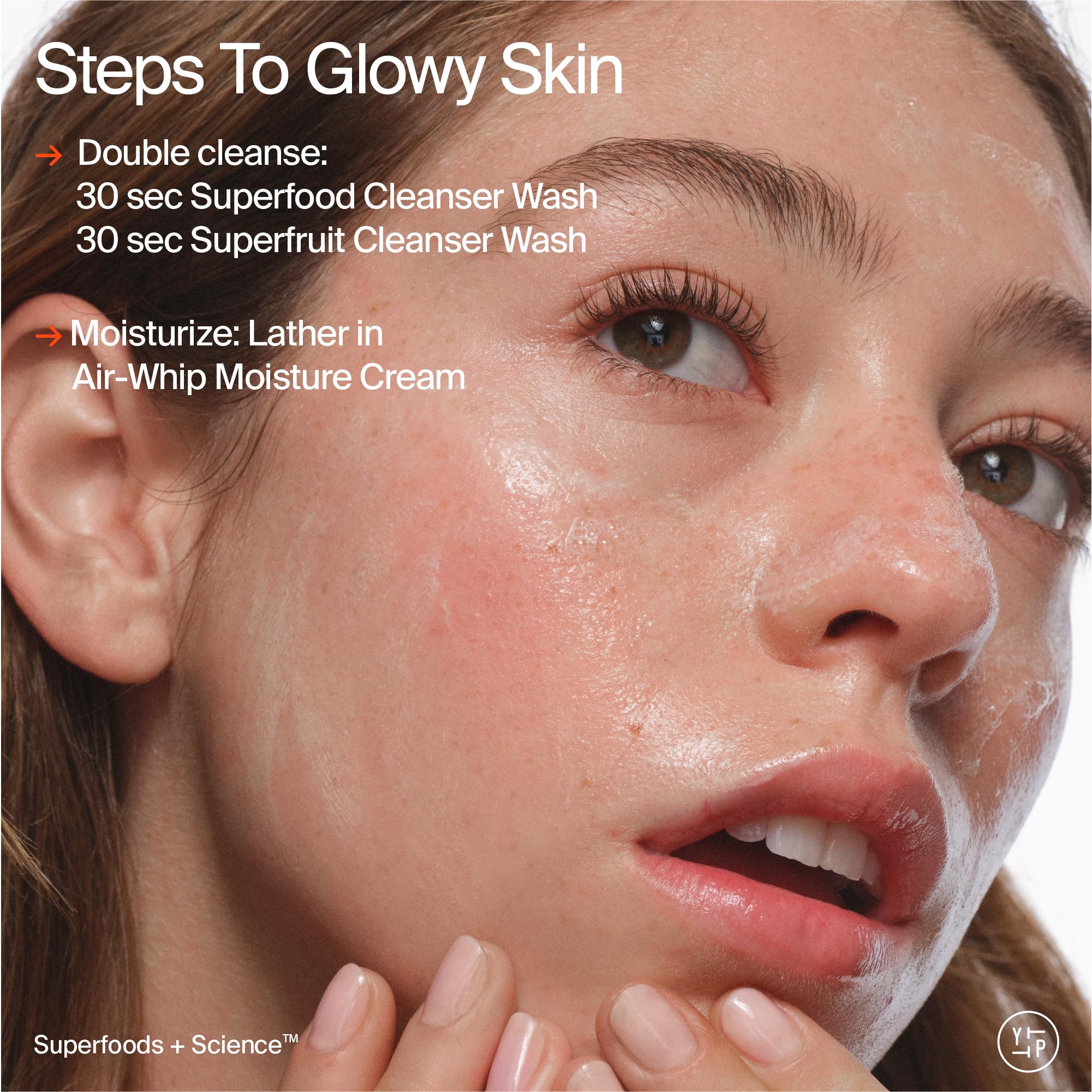 Youth To The People Cleanser close-up bottle highlighting gentle foam texture.