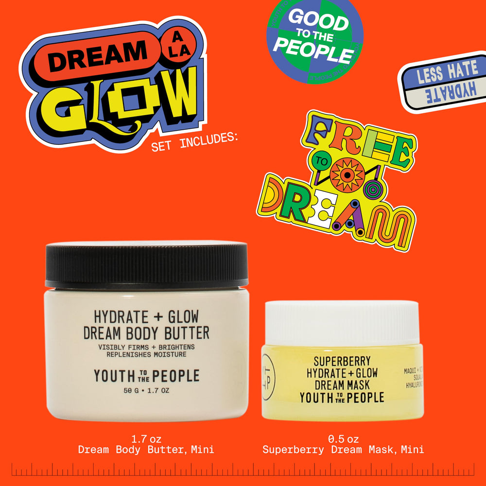 Youth To The People Dream A La Glow Set body butter for firm, moisturized skin.