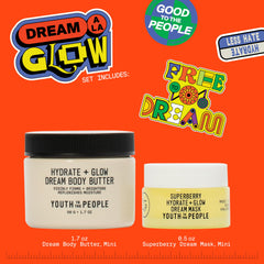 Youth To The People Dream A La Glow Set body butter for firm, moisturized skin.