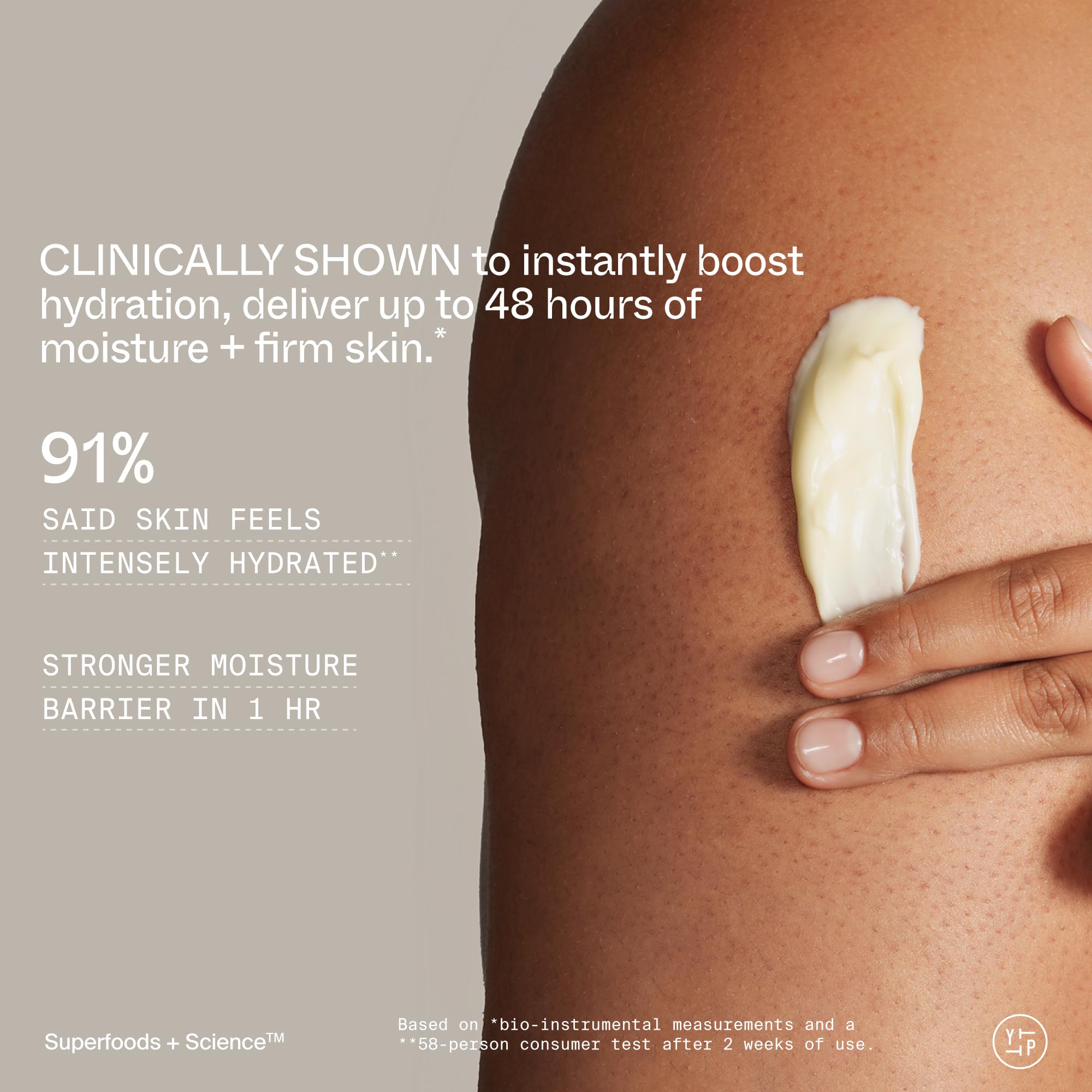 Label detail emphasizes Superberry antioxidants and Niacinamide in the set.