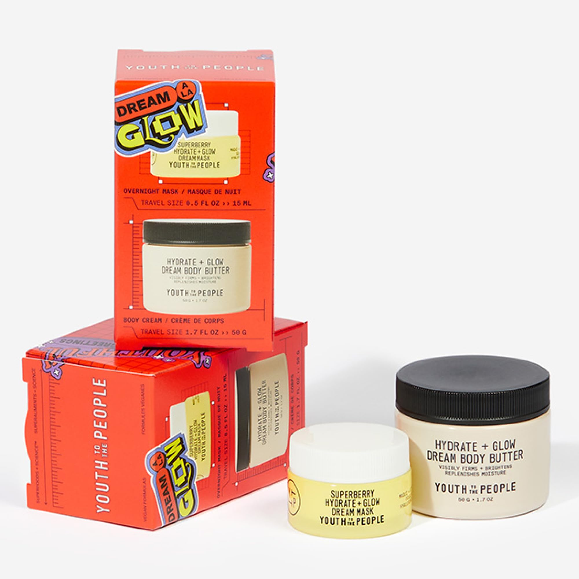 Superberry ingredients blend with maqui berry and prickly pear in the set.