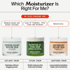 Youth To The People natural ingredients icons showcase peptide-rich formula for skin nourishment.