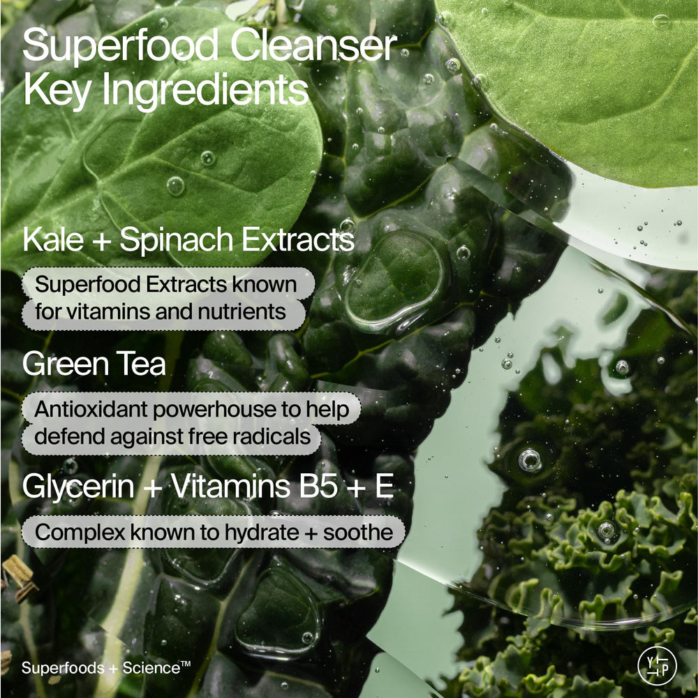 Youth To The People Kale Green Tea Cleanser bottle ready for daily cleansing.