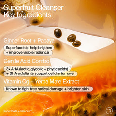 Youth To The People Papaya Vitamin C Cleanser bottle for brightening use.
