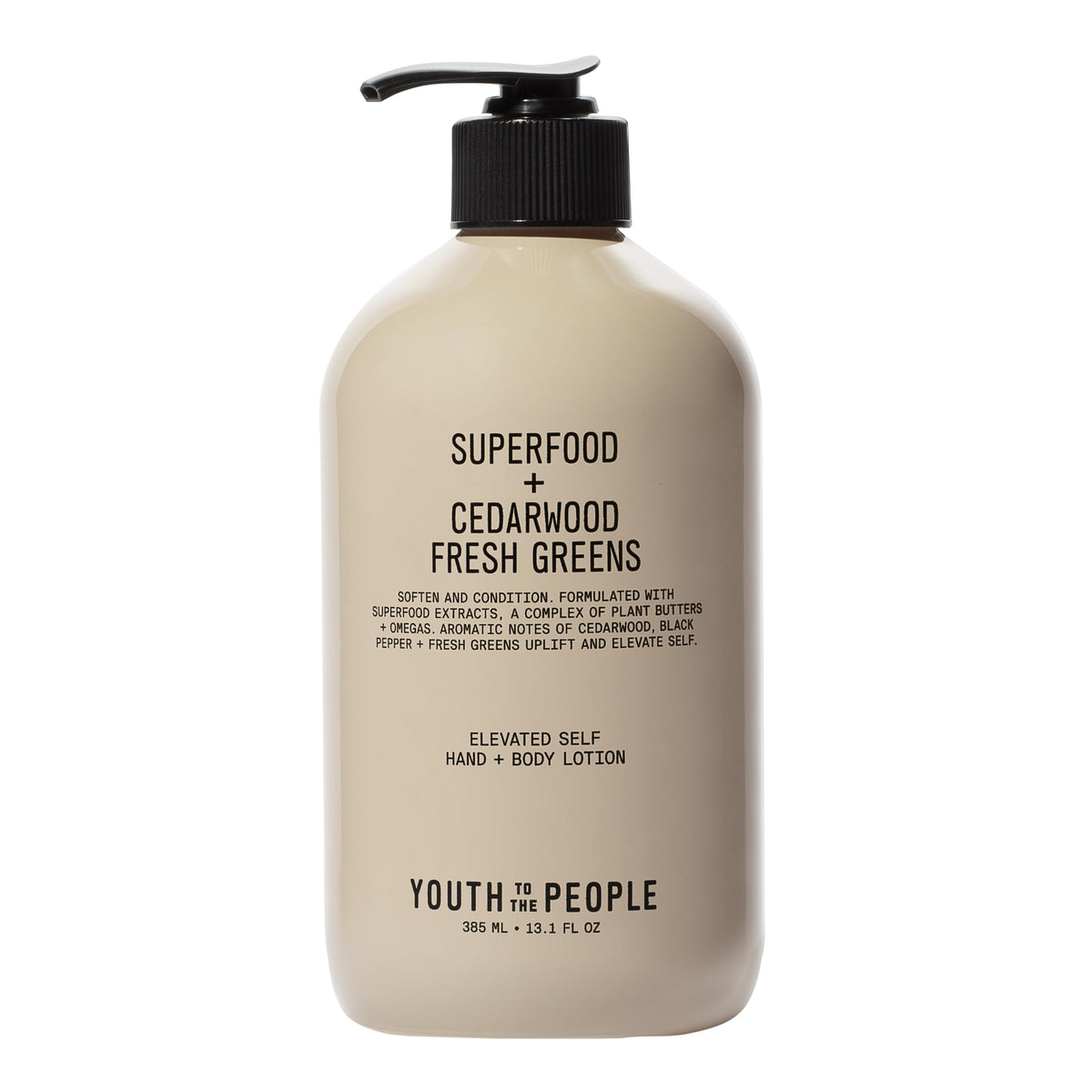 Youth To The People hand and body lotion bottle front, delivers all-day hydration.