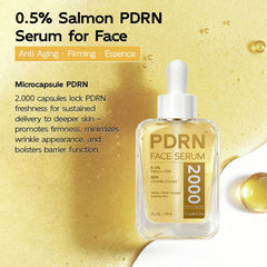 YouthVibe PDRN serum dispenser close-up emphasizes precise application for sensitive skin.