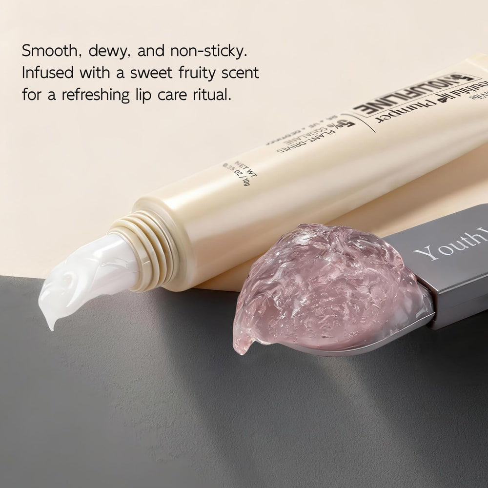 YouthVibe plumping gloss application demonstrates smooth, non-sticky finish