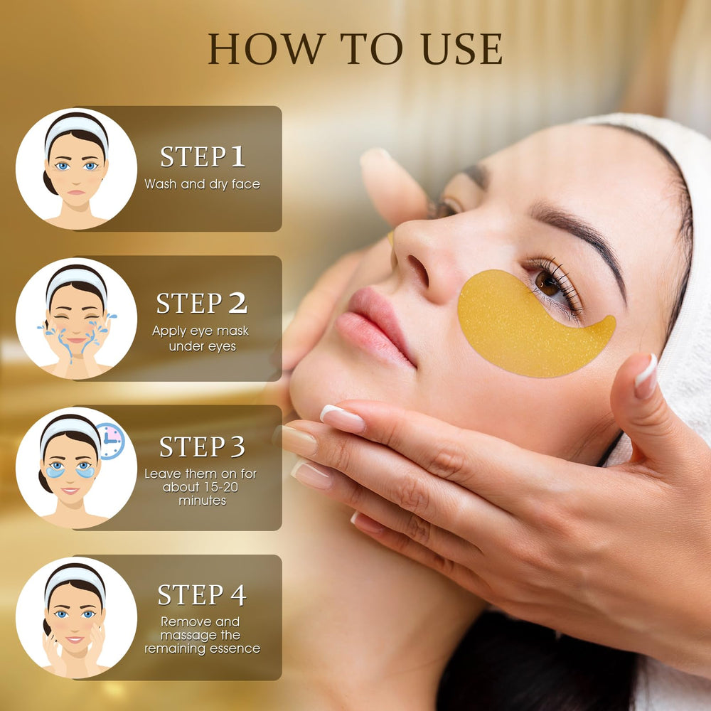 YOYORY 24K Gold Eye Patch with collagen supports skin elasticity.