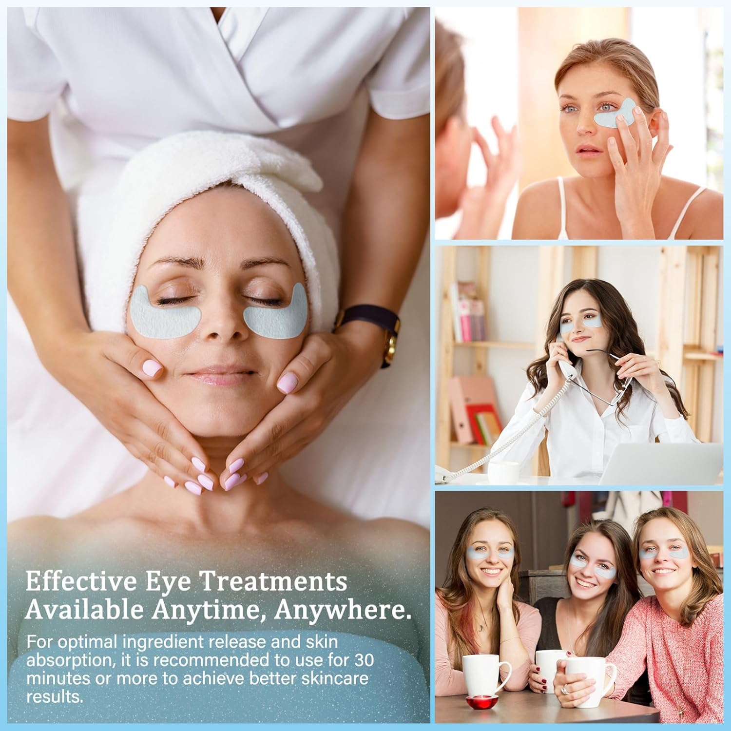 YOYORY eye patches applying under eye area during routine