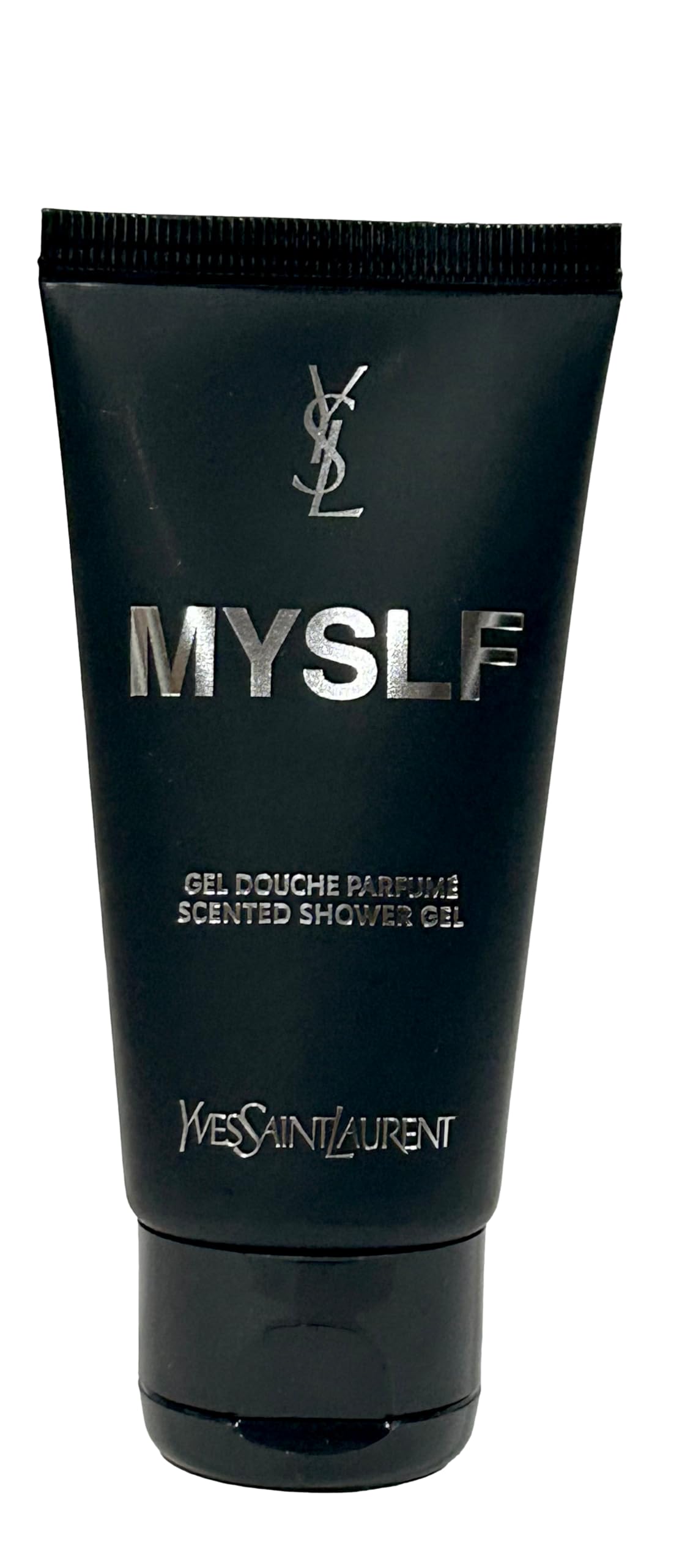 YSL MYSLF Men shower gel mini 50ml front label, ideal travel companion