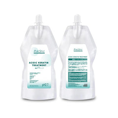 ysnstyle PureStyle bottle being poured for at-home keratin treatment