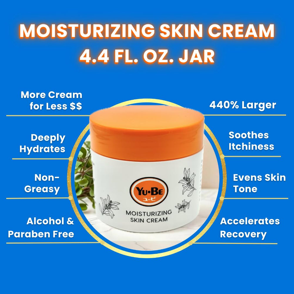 Yu-Be hands with dry skin before applying creamy moisture.