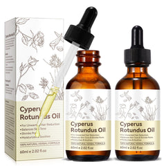 YUEPLATTNMAY Cyperus Rotundus Oil bottle for gentle, gradual hair reduction and skin hydration.