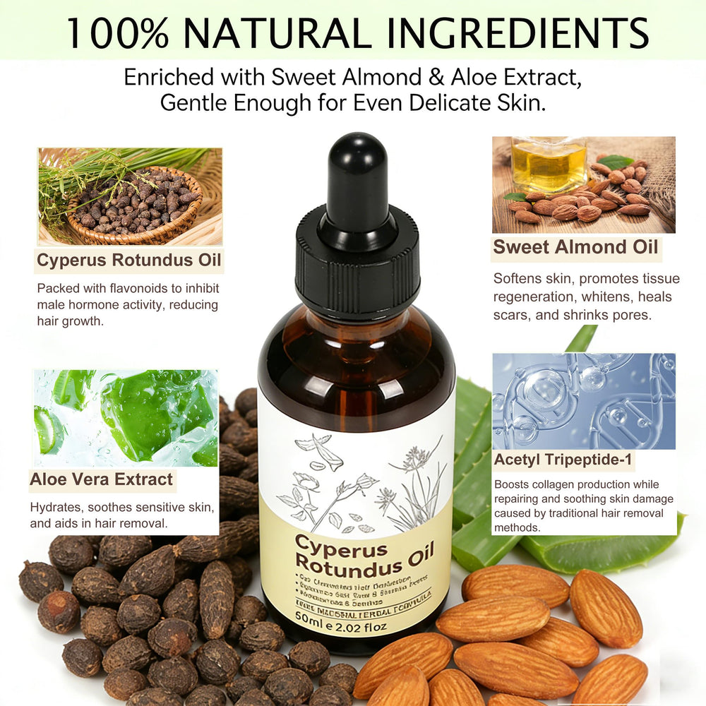 YUEPLATTNMAY Cyperus Rotundus Oil texture showing fast absorption and light skin feel.