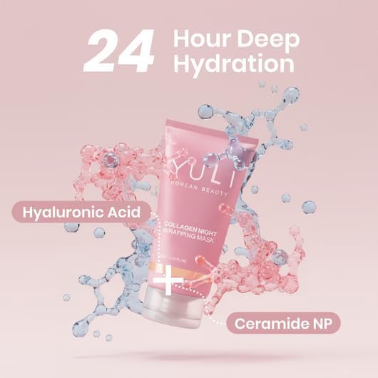 YULI Collagen mask spread on the face for smooth, uniform application