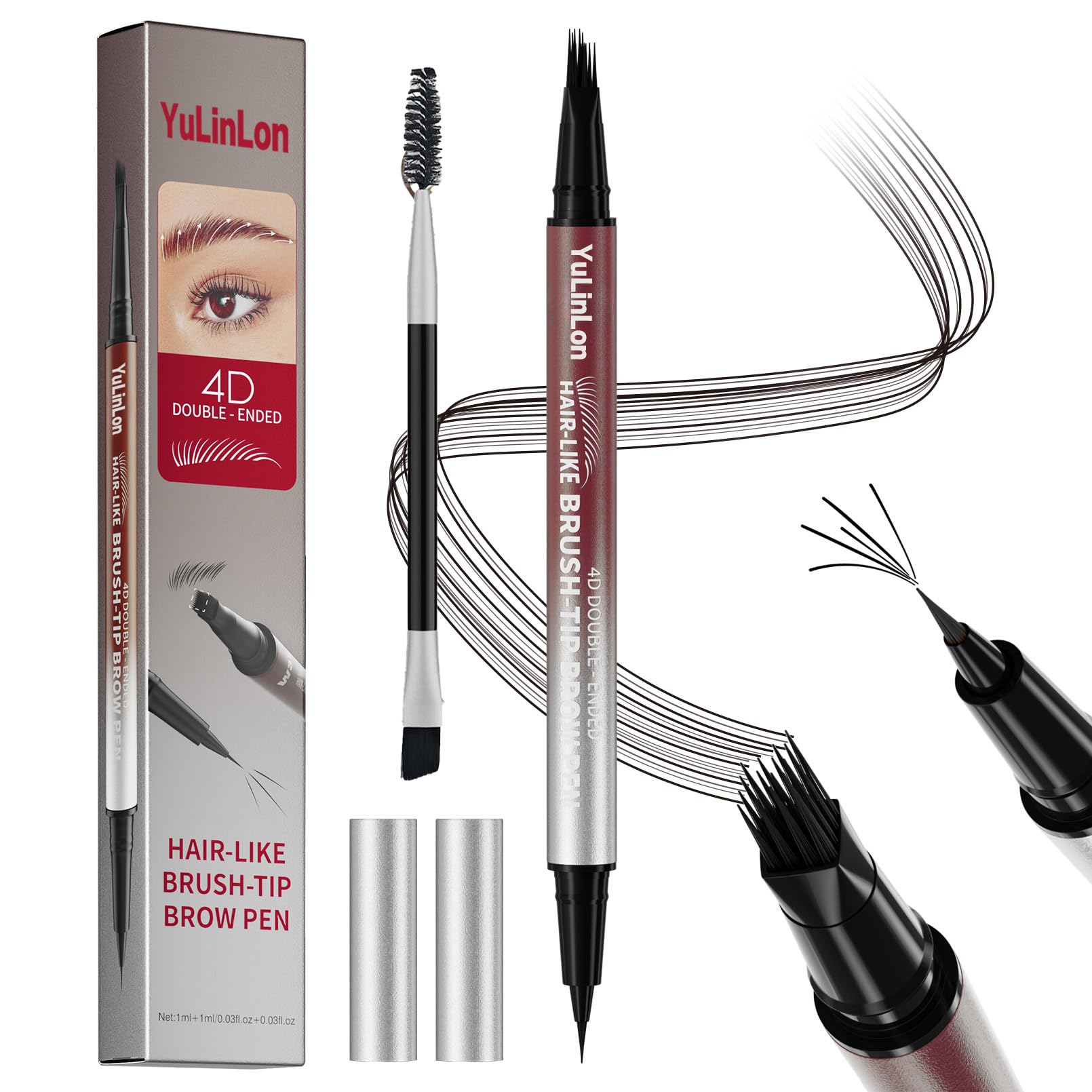 Yulinlon 4D eyebrow pen tip for natural hair-like strokes.