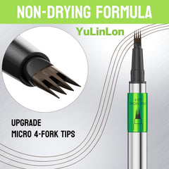 Yulinlon micro-fork tip demonstrates precise brow detailing for tailored arches