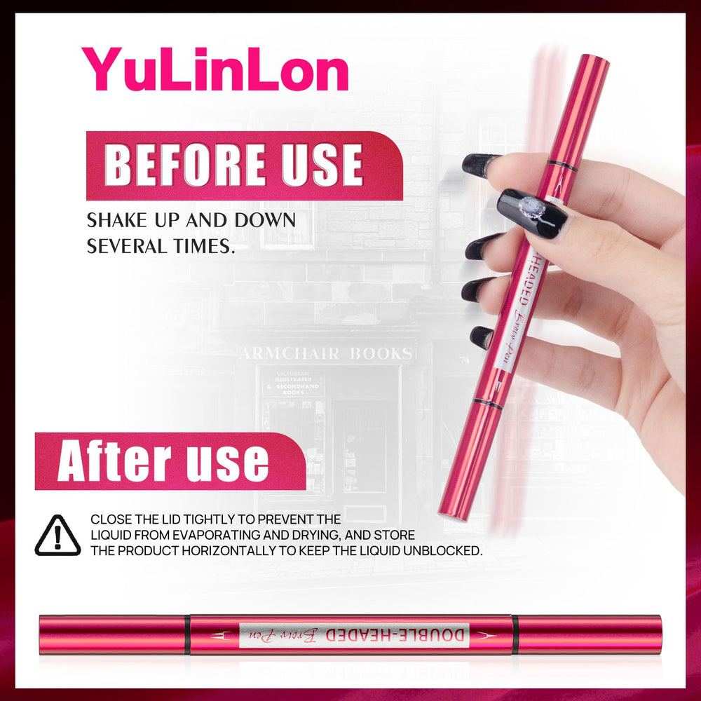 Yulinlon brow pen results in a natural-looking finish that lasts through daily activities.