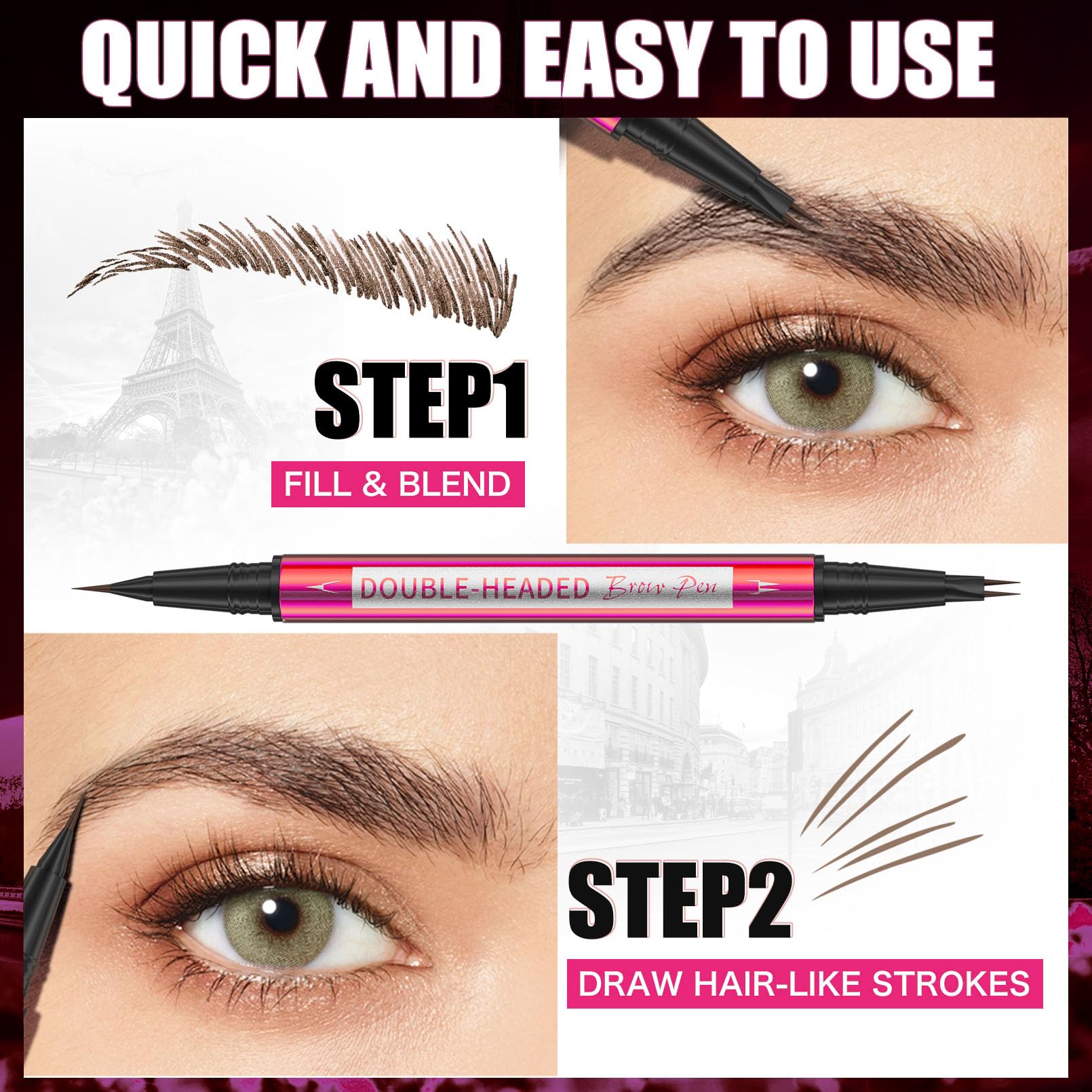Yulinlon Brow Pen shade Light Brown matches soft brow tones.