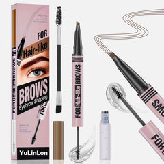 Yulinlon eyebrow pen with a 4-tip head for natural hair-like strokes