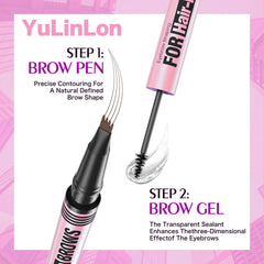 Yulinlon eyebrow pen 4-tip head for ultra-precise brow definition