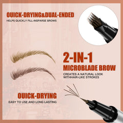 Yulinlon brow pen with hair-like strokes for precise shaping.