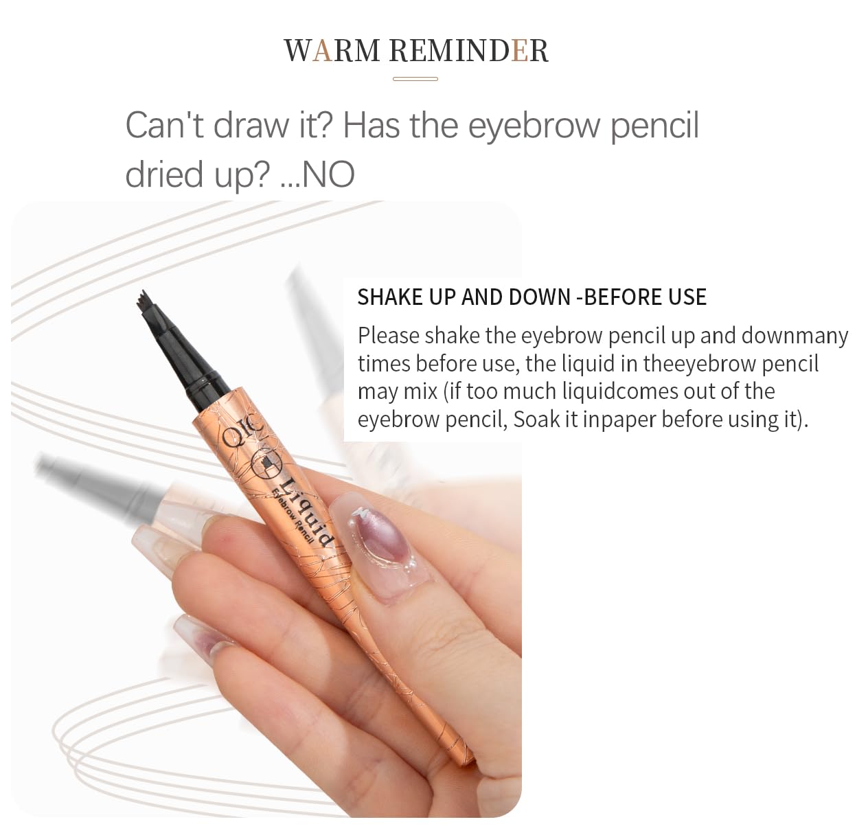 Yulinlon Q706 hair-like strokes add fuller, natural-looking brows