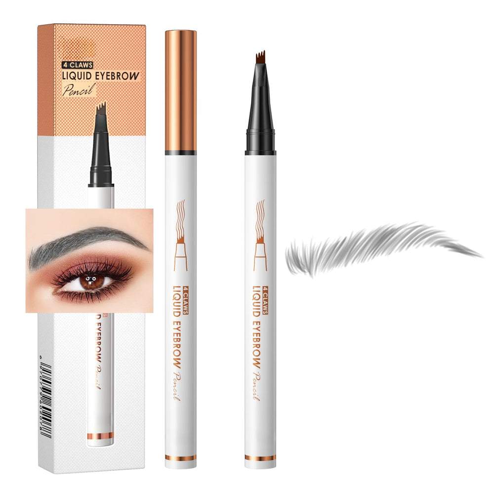 Yulinlon Q707 four-tip brow pen applying precise, natural-looking strokes.