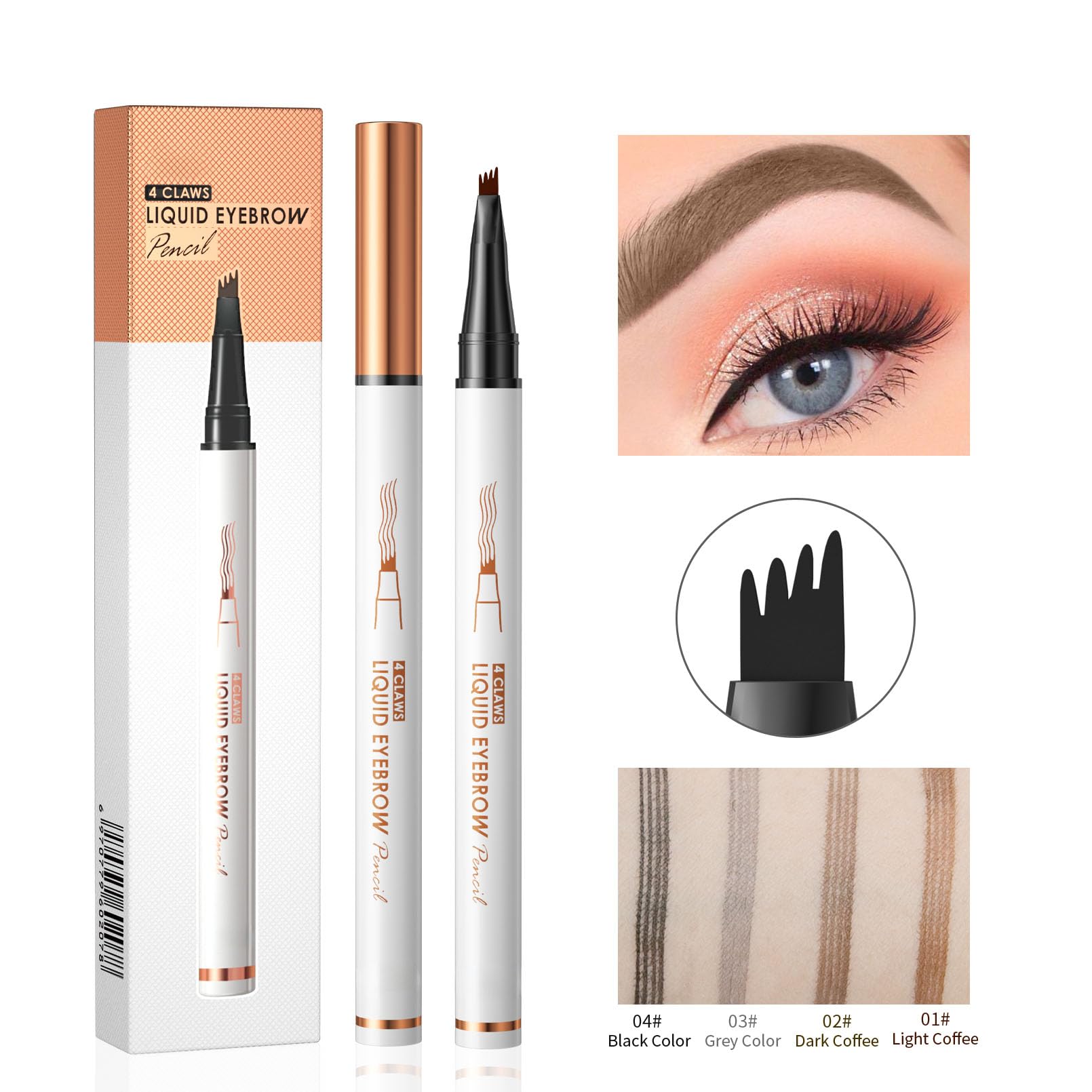 Yulinlon Q707 long-lasting waterproof brow color withstands daily wear.