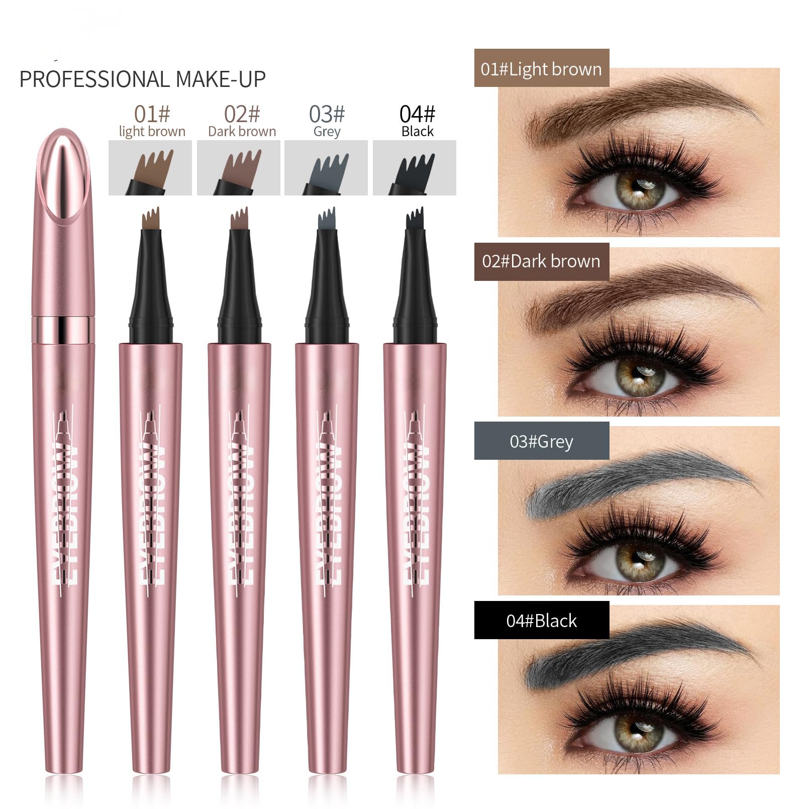 Yulinlon Q708 four-tip design enables versatile, hair-like strokes.
