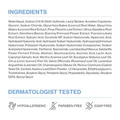 YUMU Licorice Deep Pore Cleanser packaging detail emphasizes dermatologist-tested formula