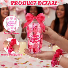 Yungyan Galentines Day deep pink hair claws for quick styling.