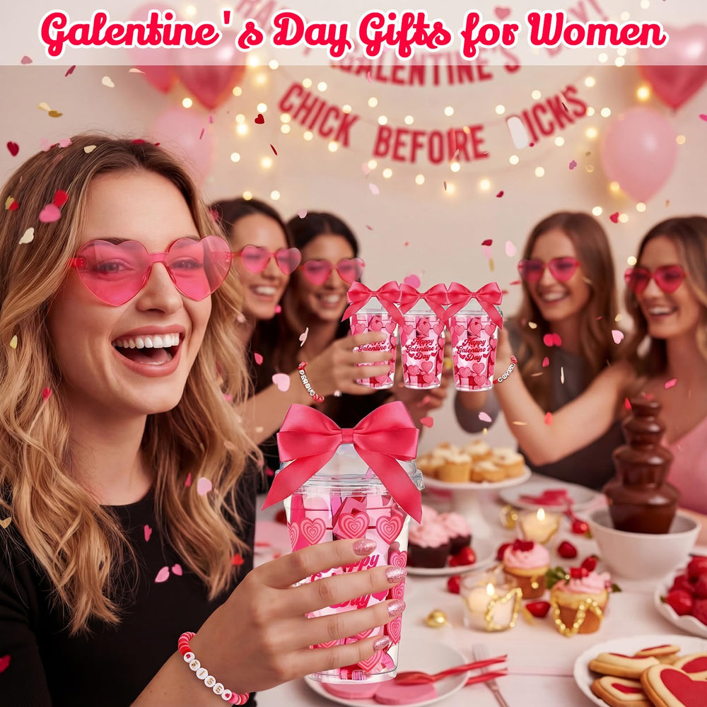 Yungyan Galentines Day heart-shaped glasses for playful photos.