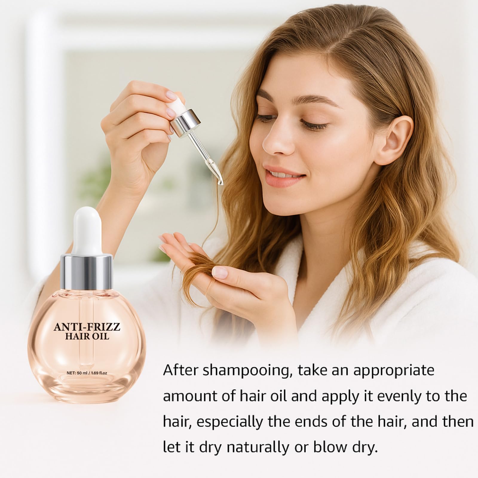 Yunmeng bottle on bathroom vanity with towels, evokes everyday routine and fresh scent benefit