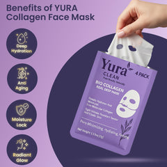 Yura Clean bio-collagen serum closeup highlighting hydrating formula.