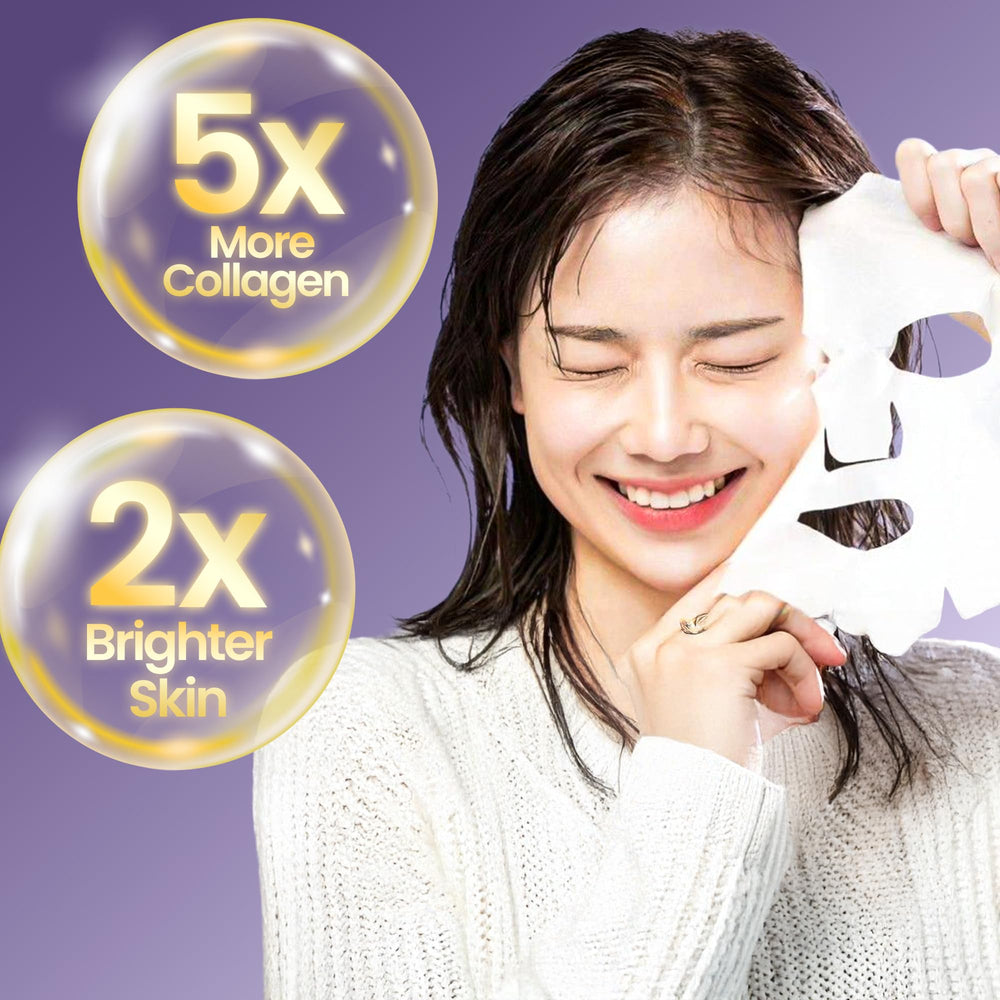 Yura Clean Collagen Mask packaging image highlighting sleek design.