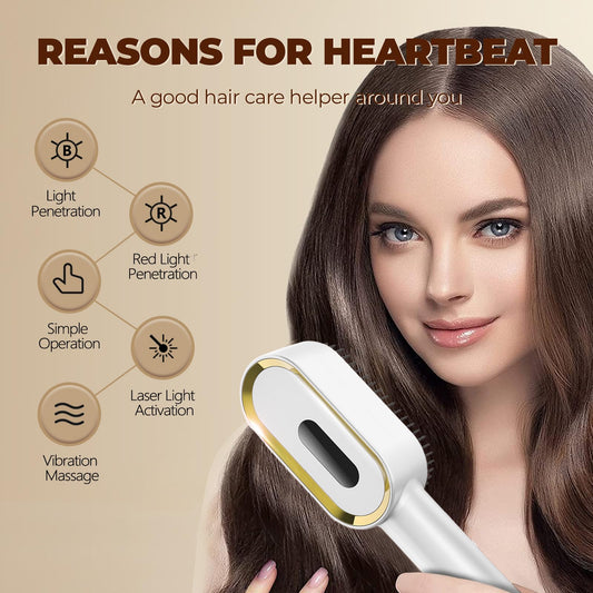 Yuxian Laser Hair Growth Comb side view showing ergonomic handle for comfortable use