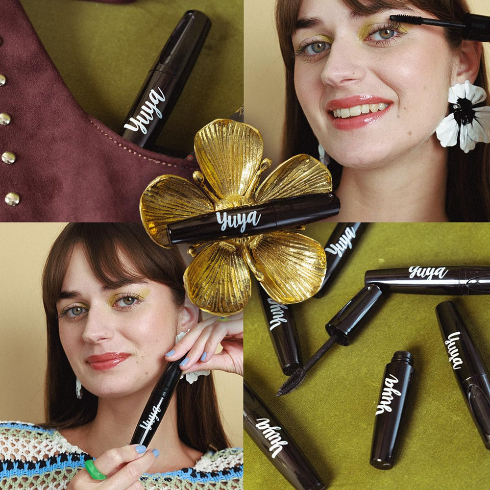 Closeup of YuYa mascara enhancing lashes for a defined look