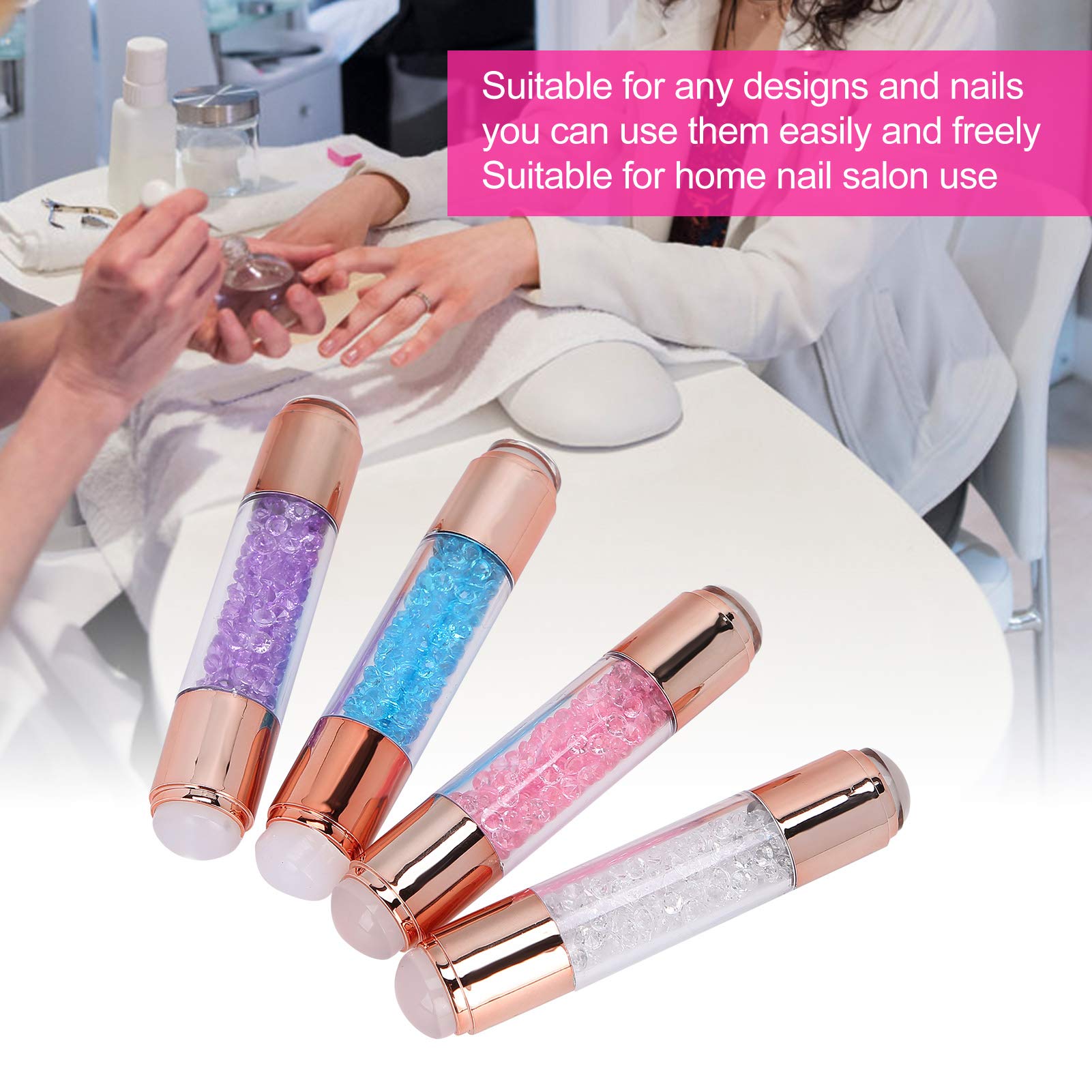 YUYTE transparent dual-ended stamper showing flexibility for clean transfers